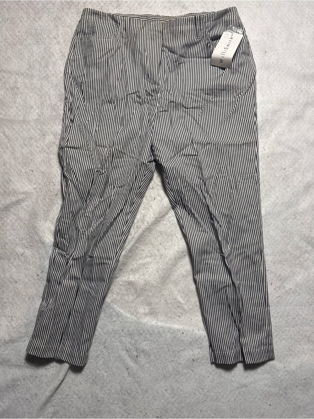 NWT Vintage 90s Willi Smith Black & White Pinstripe Trousers